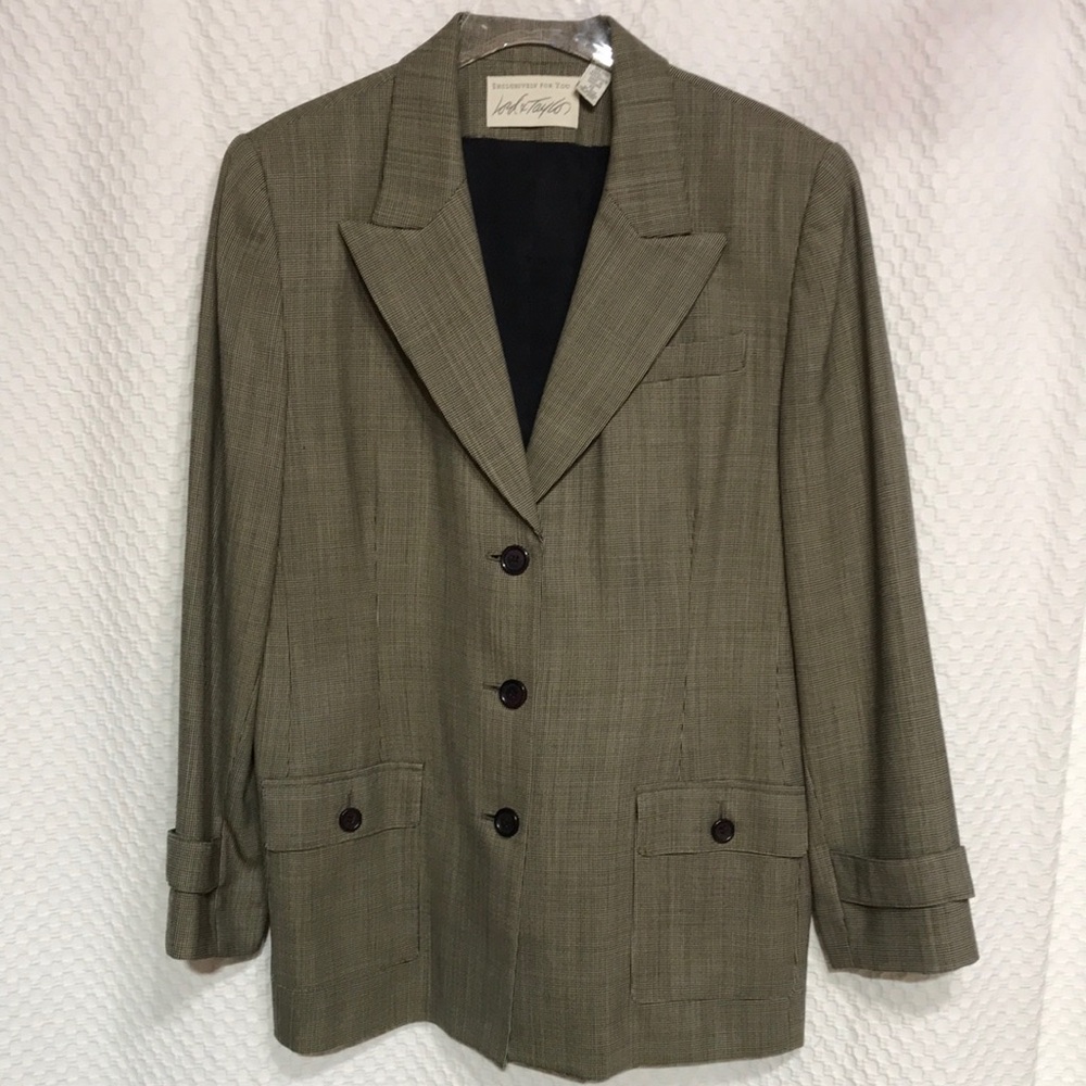 LORD & TAYLOR Light Brown & Black Tweed